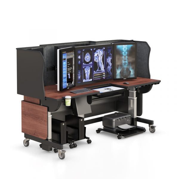 Ergonomic Sit Stand Desks for Radiology Imaging PACS Workstations