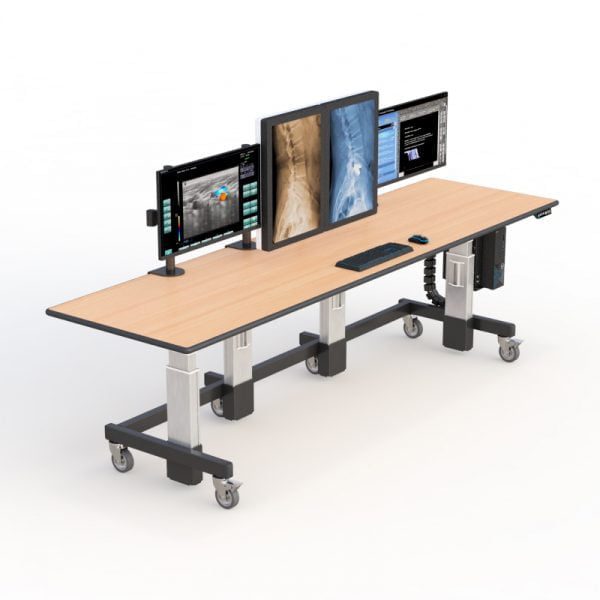 height adjustable stand up corner desk