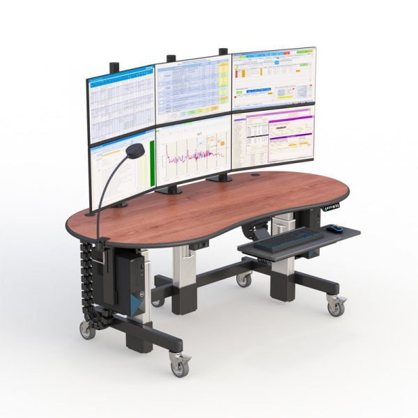 height adjustable rolling sit stand desk