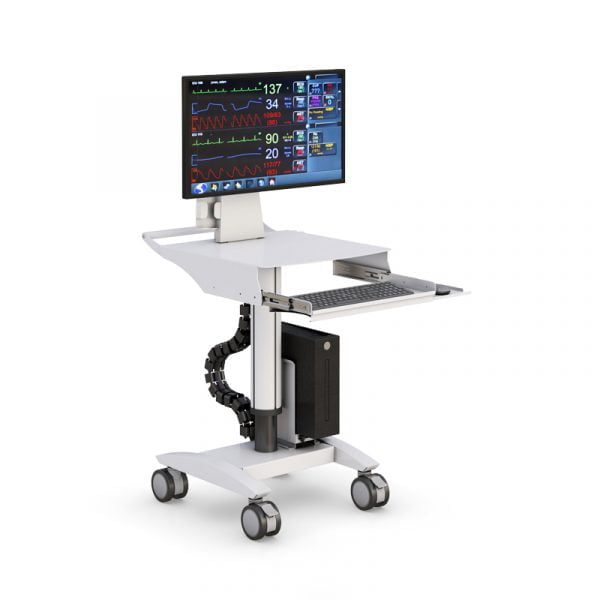 Height Adjustable Medical Mobile Computer Server Cart
