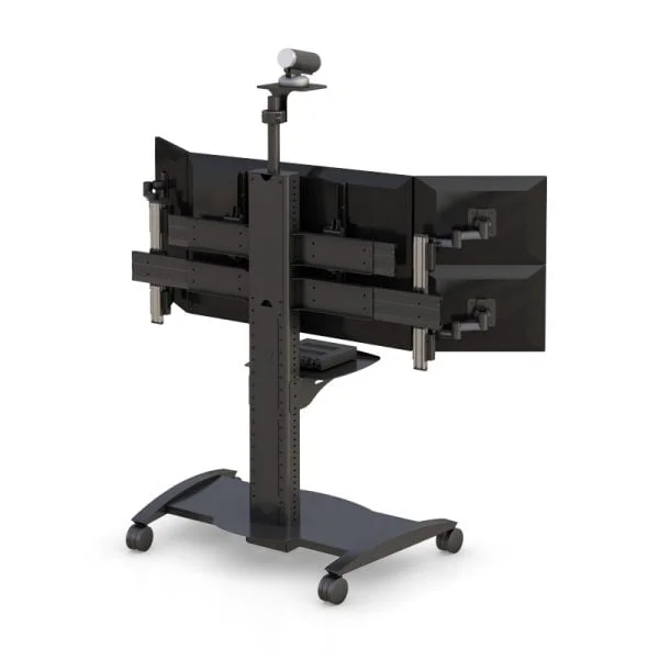 Height Adjustable Laptop Monitor Rolling Stand
