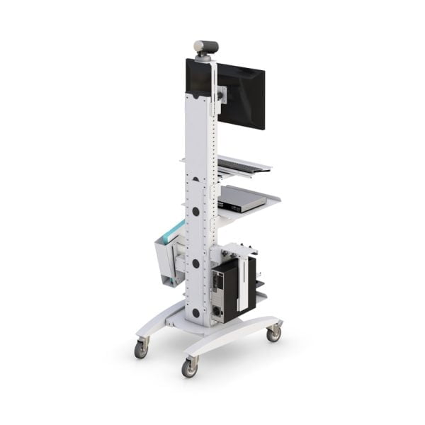 Height Adjustable Rolling Monitor Stand