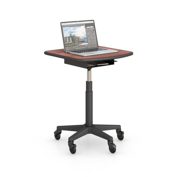 Height Adjustable Laptop Cart with Wheels