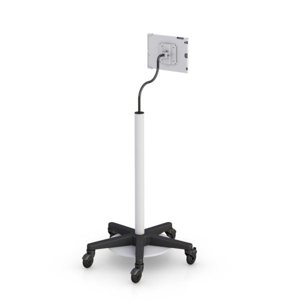 Ergonomic Height Adjustable Tablet Floor Stand Cart