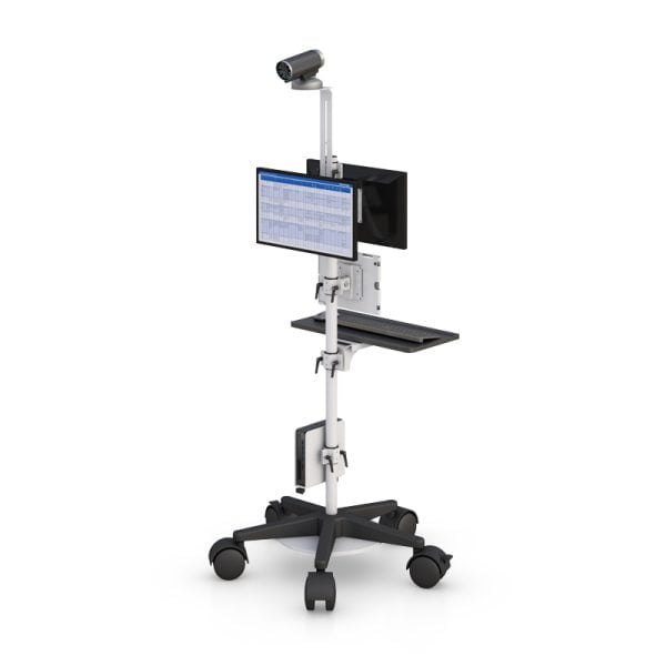 Ergonomic Medical Tablet Cart with Keyboard