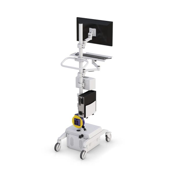 Height Adjustable Medical Computer Pole Cart