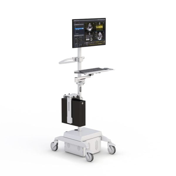 Adjustable Ergonomic Computer Medical Pole Cart