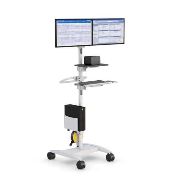 Ergonomic Mobile Medical Computer Cart