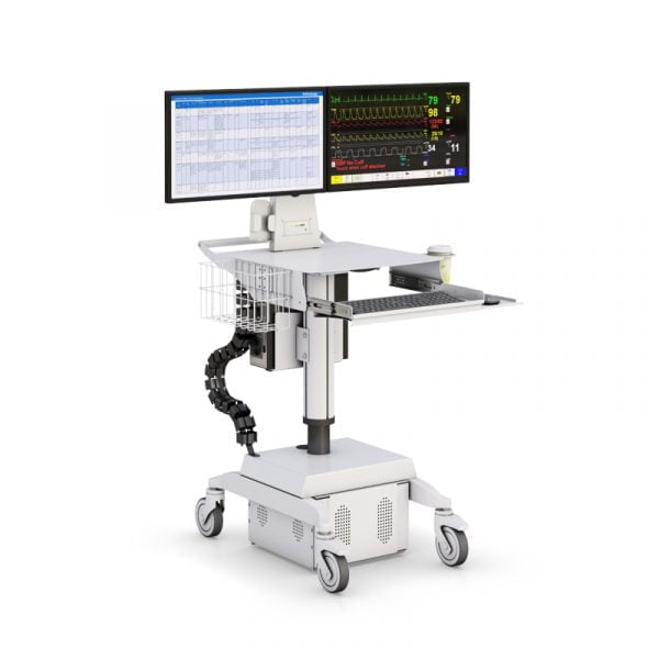 Computer Telemedicine Cart on Wheels for Hospitals