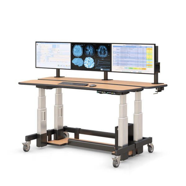 Dual-Tier Computer Standing Desk Height Adjustable