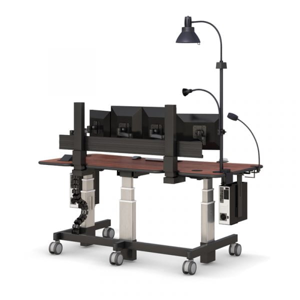Height Adjustable Sit Stand Desk for Imaging Center