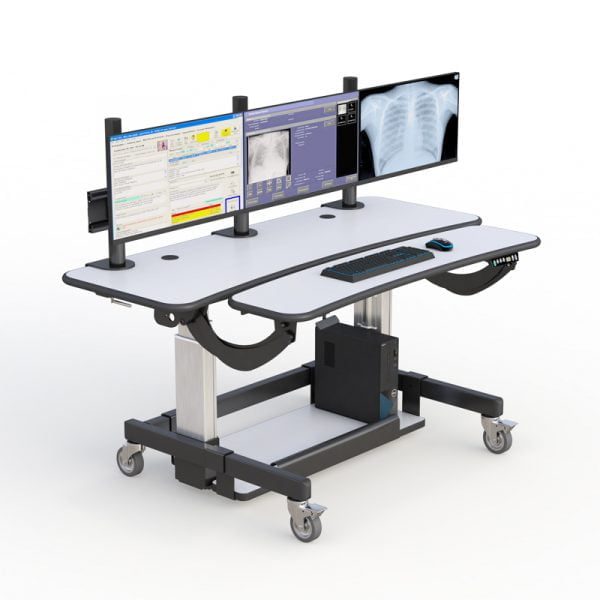 ergonomic height adjustable stand up workstation desk