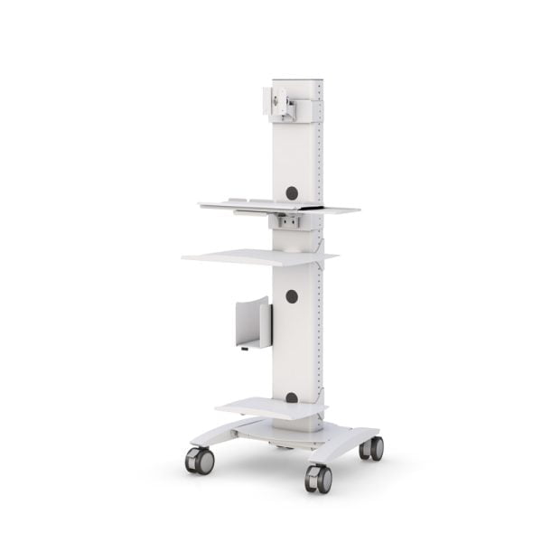 Adjustable Height Monitor Rolling Stand