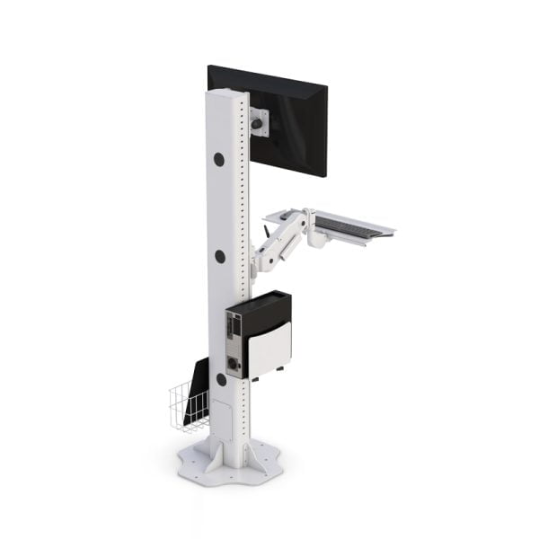 Industrial Adjustable Arm Floor Computer Stand