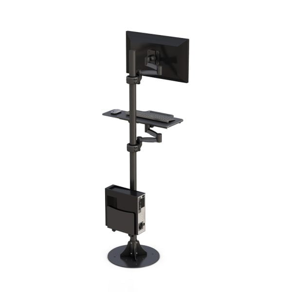 Ergonomic Height Adjustable Computer Stand Floor Plate