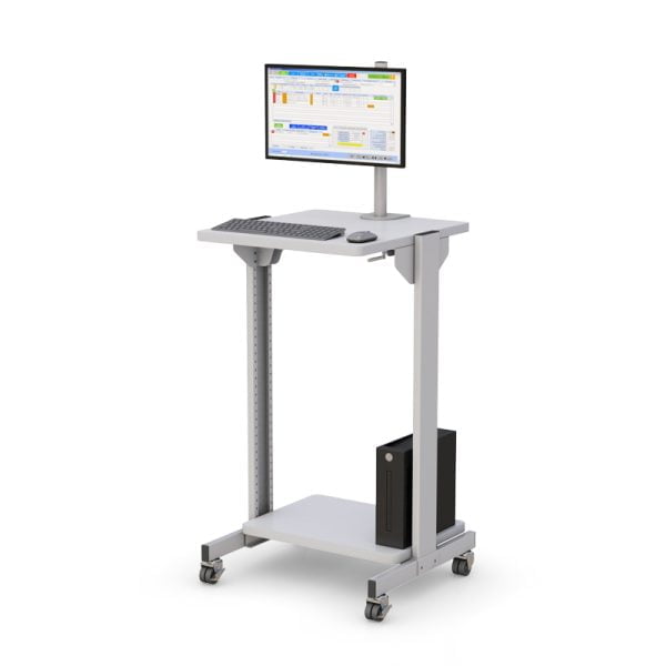 Mobile Utility Computer Cart with a Standing height of 42"