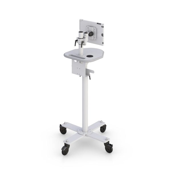 Height Adjustable Tablet Holder Floor Stand Cart