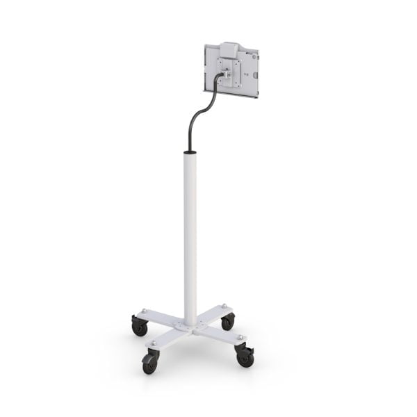 Ergonomic Height Adjustable Rolling Tablet Kiosk Floor Stand