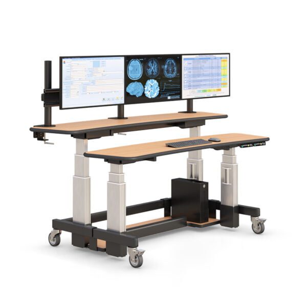 Dual-Tier Computer Standing Desk