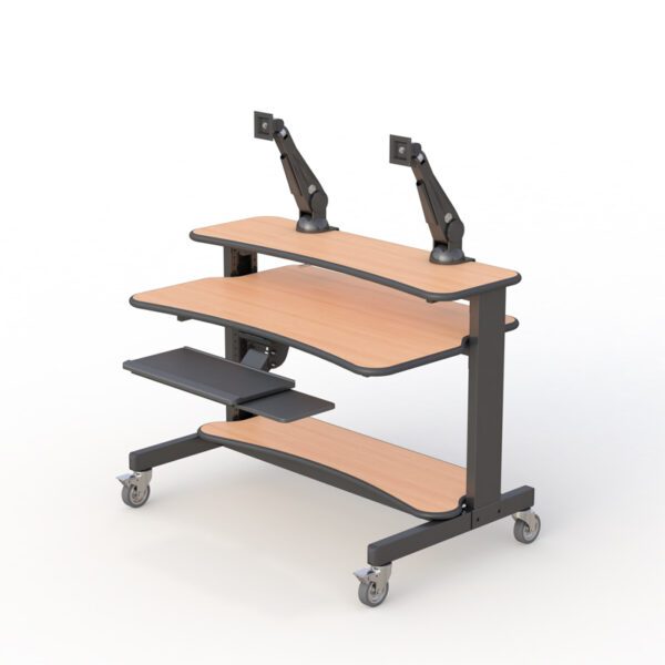 772278 Two-level Computer Desk with Keyboard Tray Mount