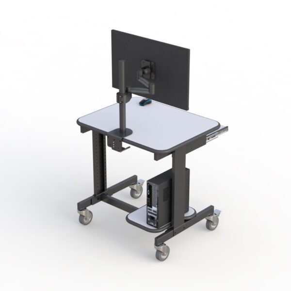 AFC CompactMax: Space-Saving Small Office Computer Table on Carts for Efficient Workspaces