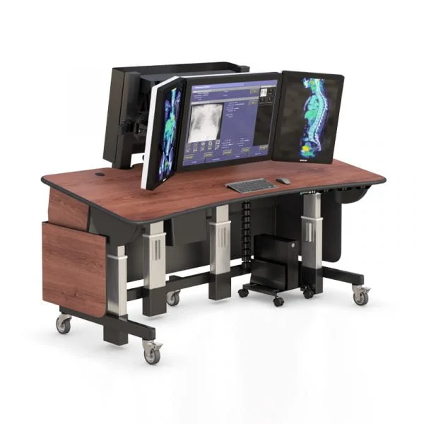 Ergonomic Standing Desk for PACS Radiology Imaging Workstations