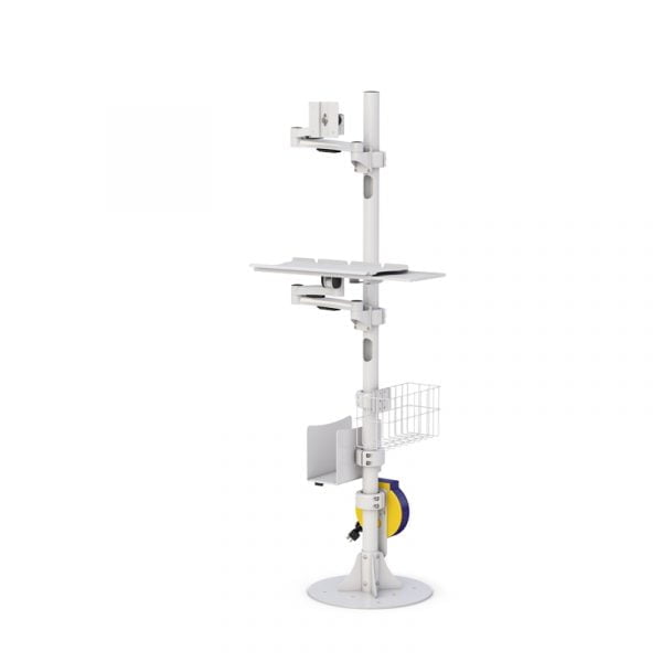 Ergonomic Mounting Computer Pole Stand