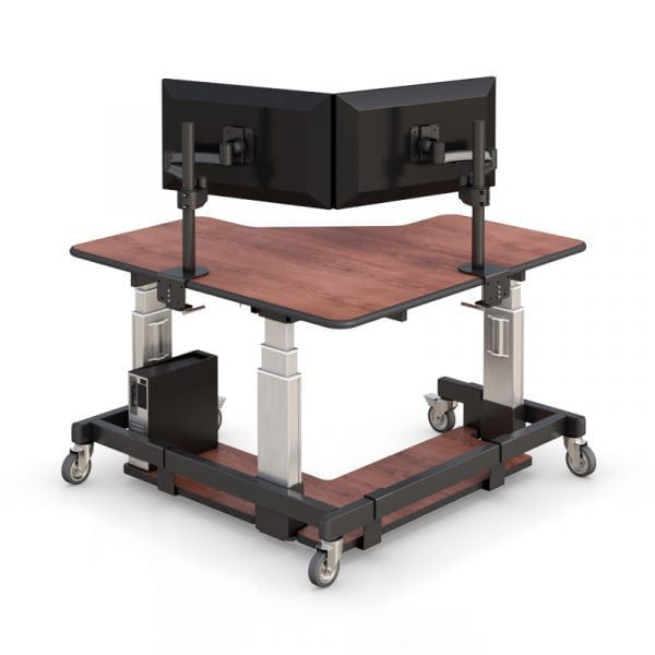 ergonomic height adjustable standing desk workstation