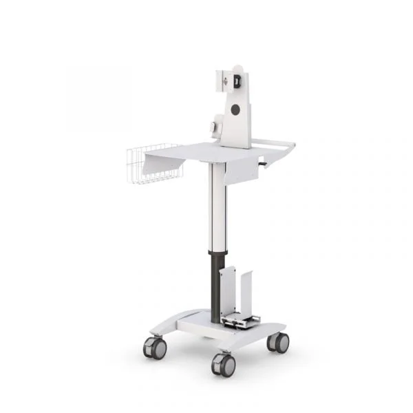 Ergonomic Height Mobile Computer Point of Care Medical Cart