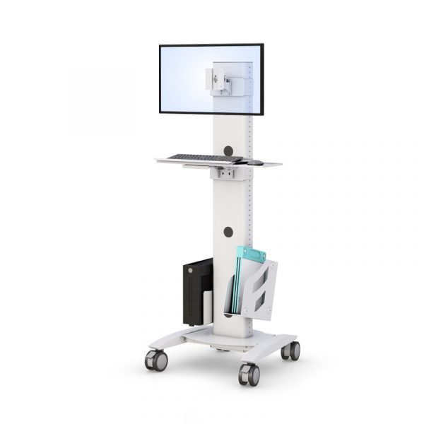 Ergonomic Mobile Computer Monitor Floor Stand