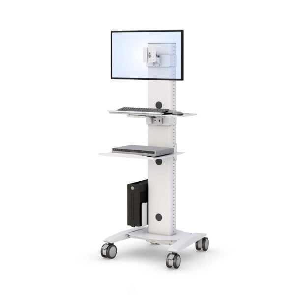 computer and LCD monitor rolling stand