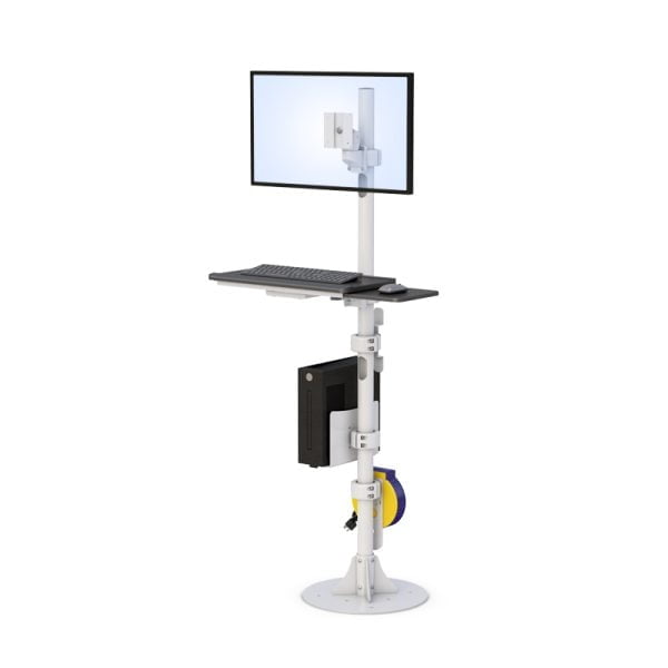 Ergonomic Height Adjustable Computer Monitor Floor Stand
