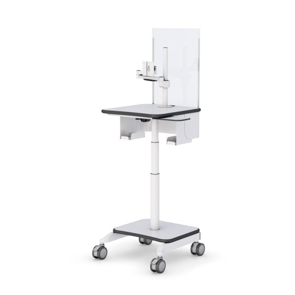 Adjustable Telemedicine Rolling Monitor Stand