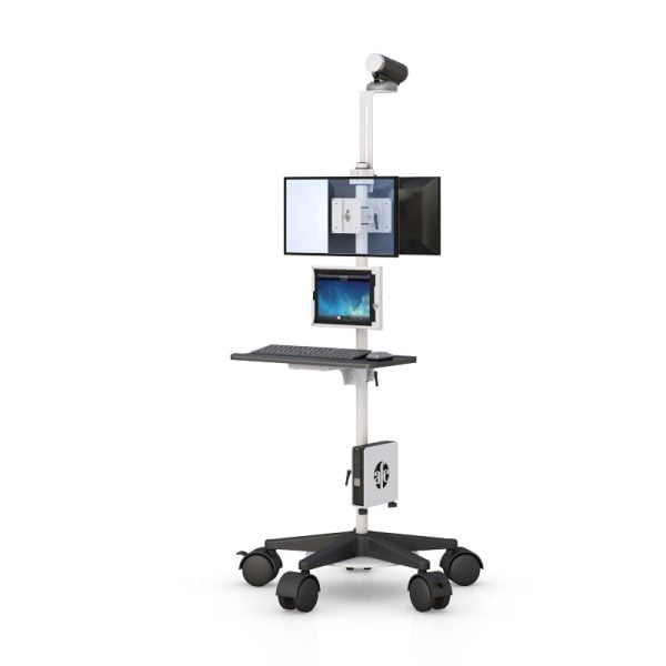 Medical Tablet Cart with Keyboard Tray