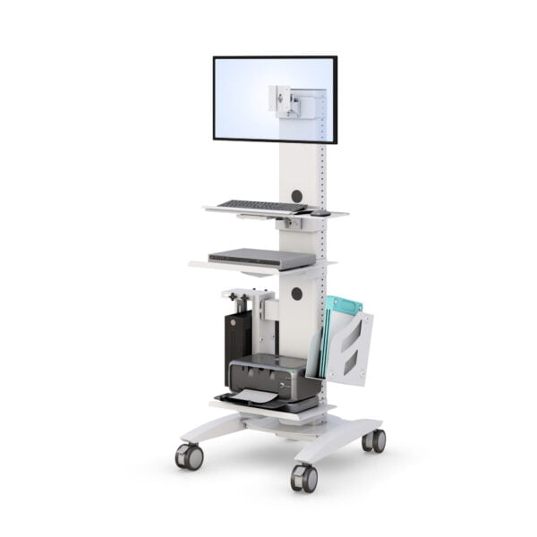 Rolling Height Adjustable Computer Cart for Healthcare Professionals by AFC