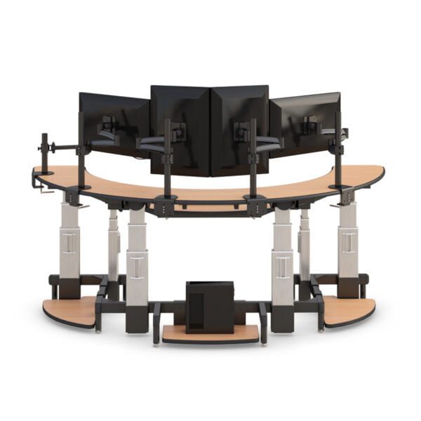 Multi Monitor Dual-Tier Standing Desk Table