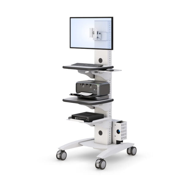 Ergonomic Rolling Computer and Monitor Stand by AFC