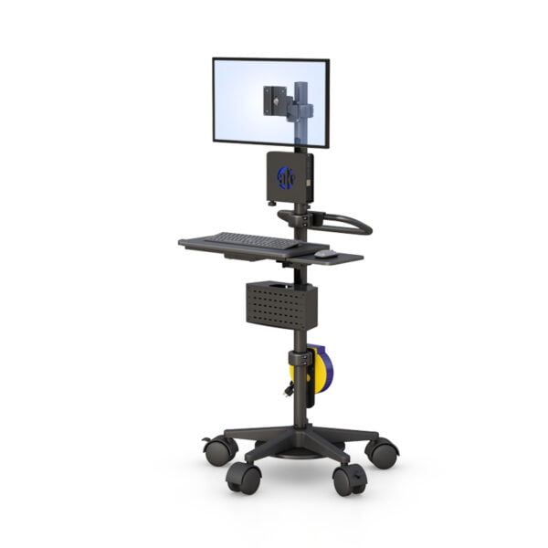 Medical Computer Pole Cart with Keyboard Tray
