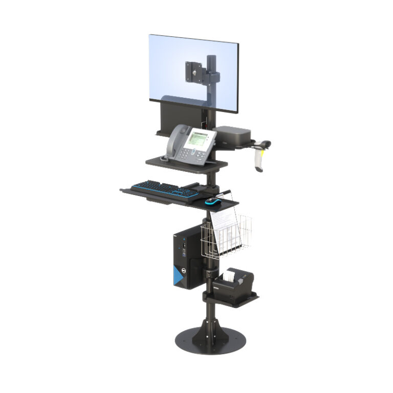 Stationary Computer Workstation Floor Mount | AFC