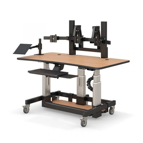 Adjustable Height Desk for Diagnostic Radiology PACS System