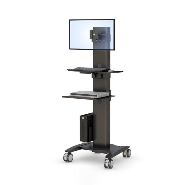 computer and LCD display monitor rolling stand