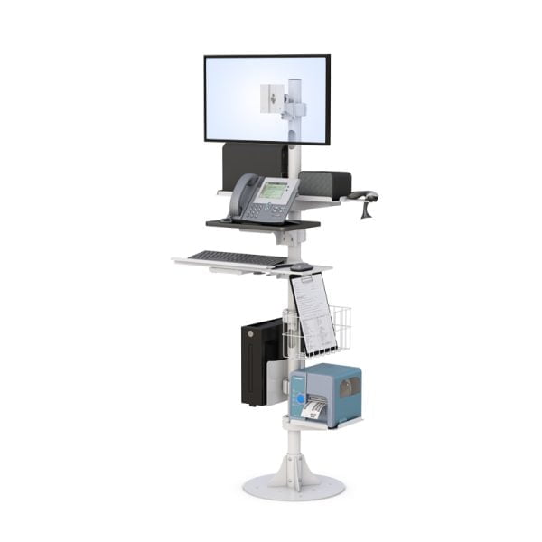 Adjustable Floor Mounted Computer Monitor Stand