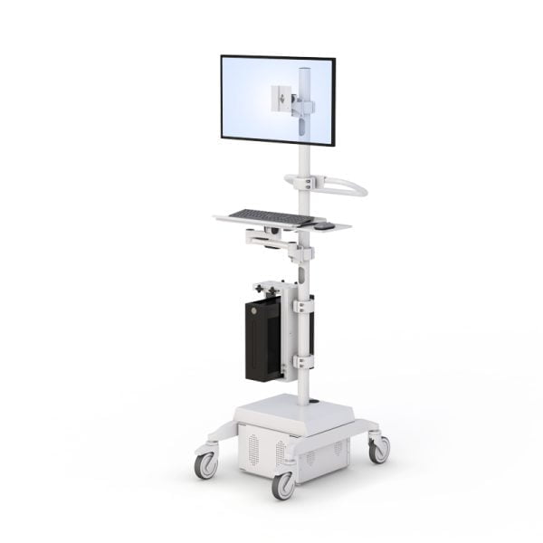 Ergonomic Height Adjustable Computer Medical Pole Cart