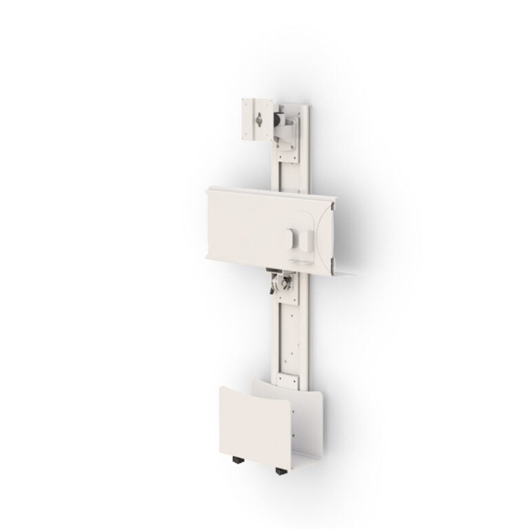 Overhead Computer Track Wall Mounted Computer Bracket with Tray | AFC Industries