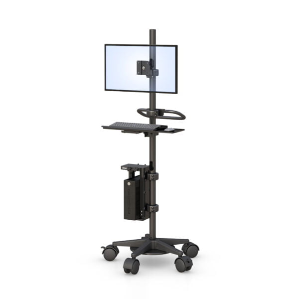Cleanroom Mobile Pole Mount Computer Cart