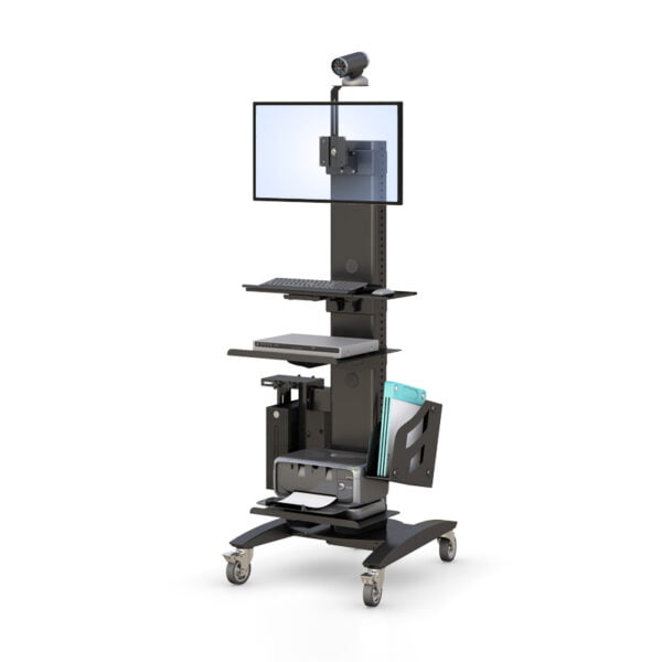 AFC Ergonomic Mobile Medical Computer Cart: Rolling Workstation for Healthcare Professionals