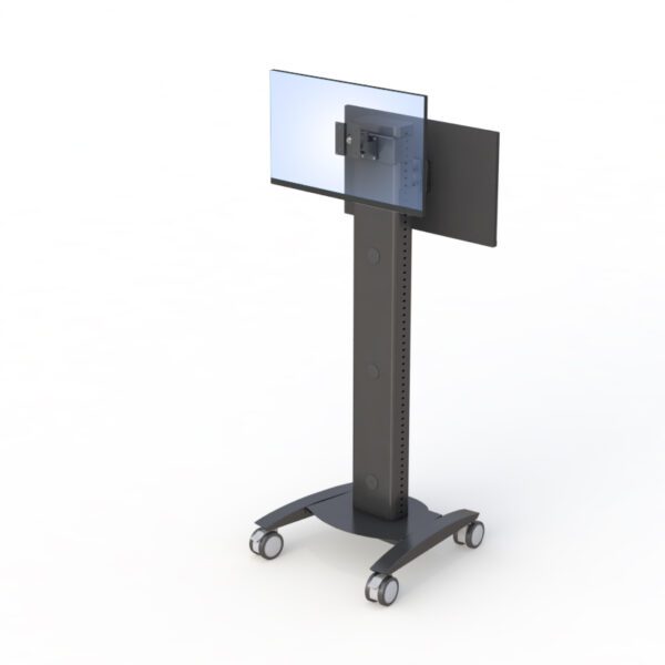 AFC Medical Furniture Rolling Dual Monitor Tower Cart - Efficient and Ergonomic Mobile Workstation Solution - Image 7
