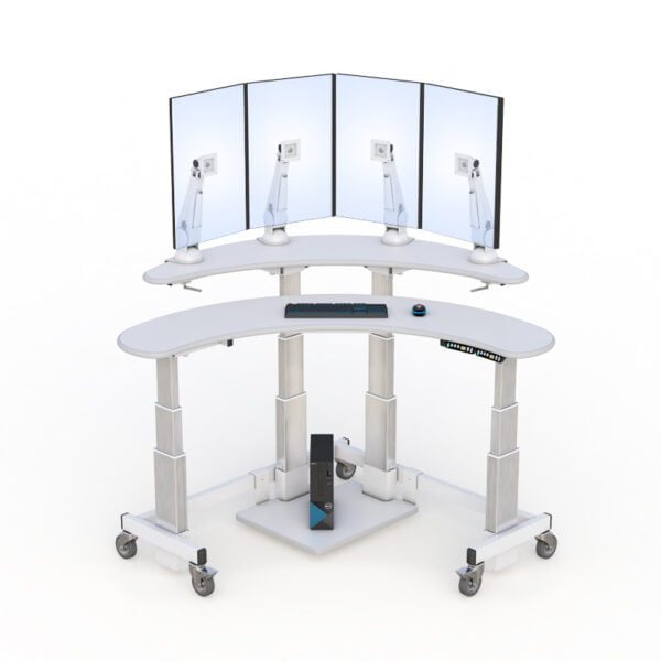 Adjustable Dual-Tier Desk Standing