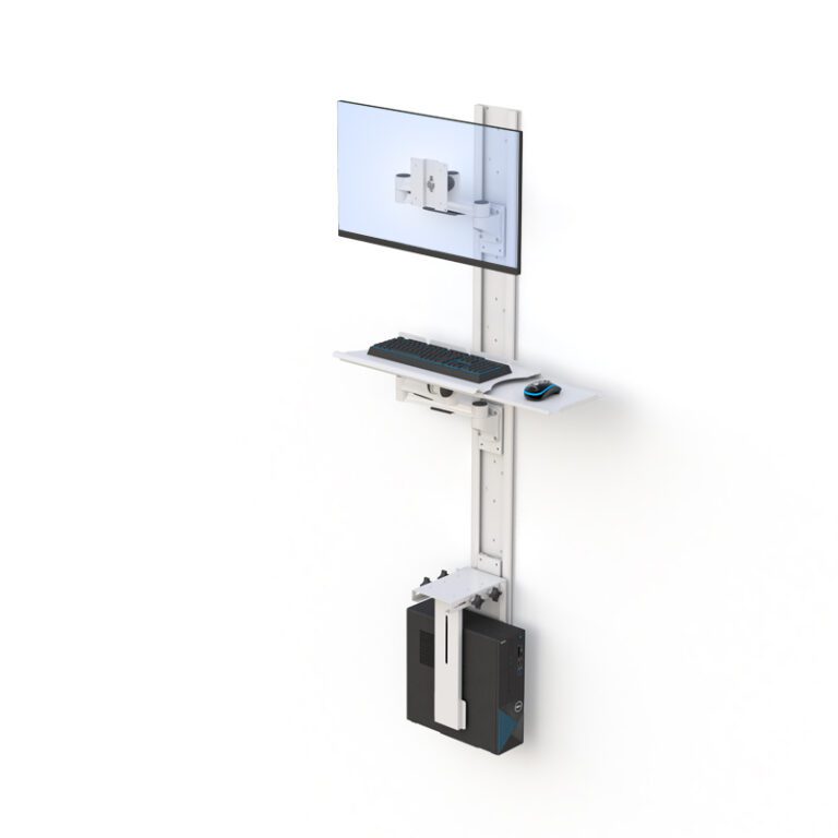 Track Mounted Computer Wall Mounted Track Computer Workstation