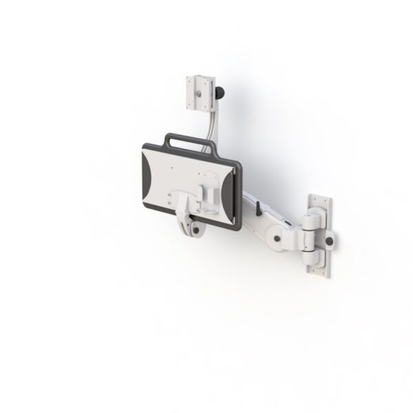 AFC Ergonomic Furniture: Wall Mount Computer Monitor Mount with Keyboard and Mouse Tray - Image 3